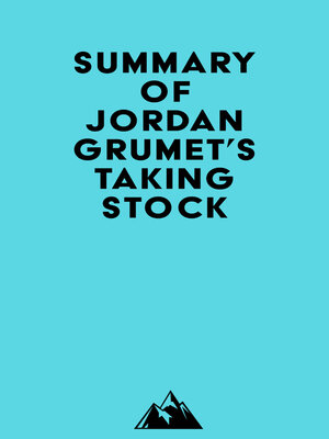 cover image of Summary of Jordan Grumet's Taking Stock